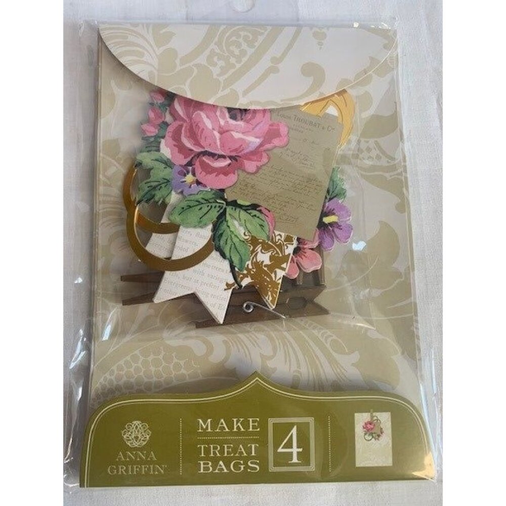 Anna Griffin Make Treat Bags Favor Candy Embellishments Tags New Set Kit
